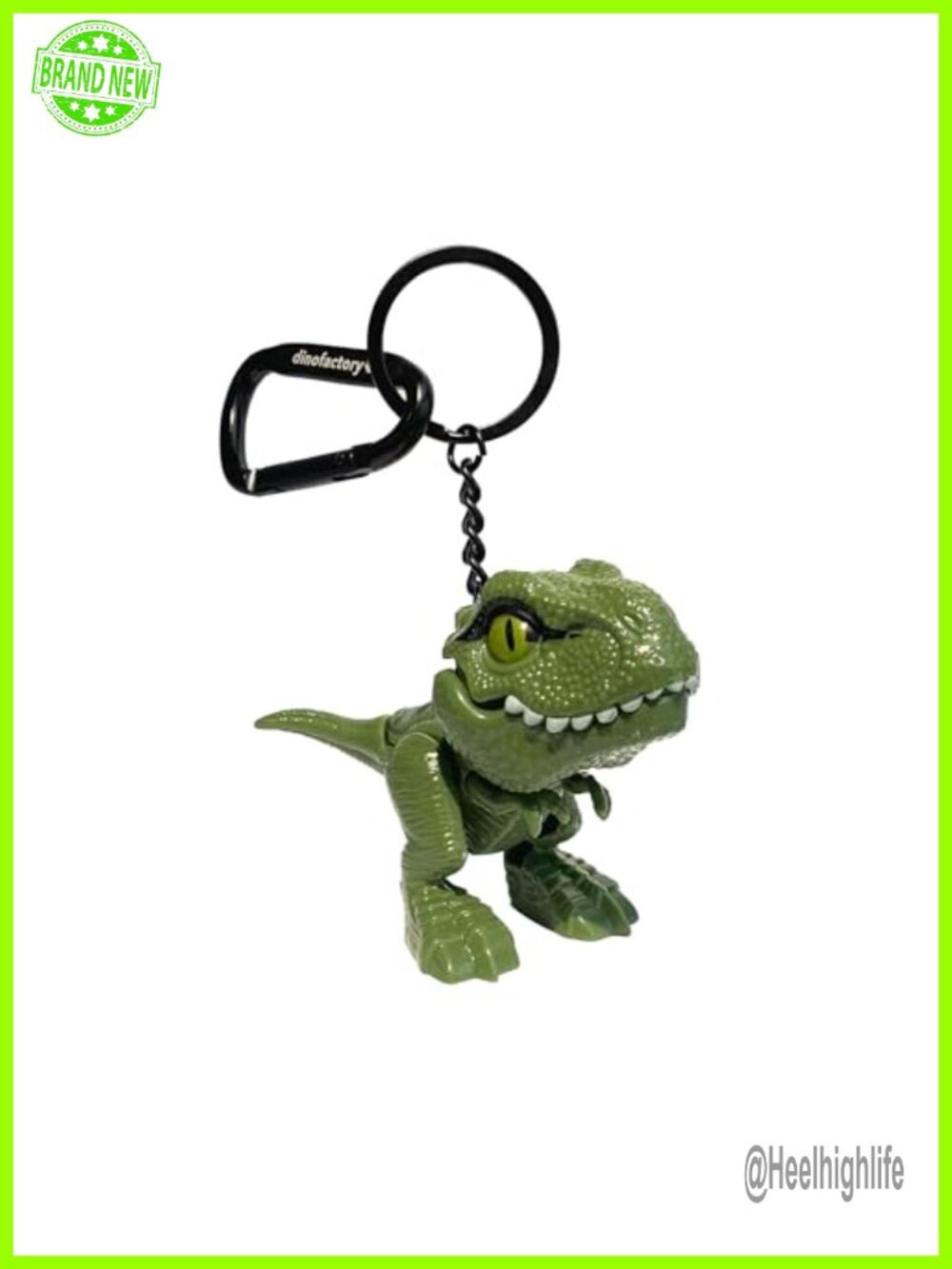 T-Rex Dinosaur Keychain Carabiner Clip for Backpacks Bags